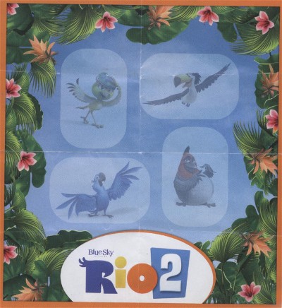 Rio 2 - Klebebilder zur Serie aus dem Kinder Joy 2014