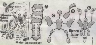 Voll bewegliche Gelenkfiguren Bienenfalter  1988/1989