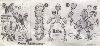 Voll bewegliche Gelenkfiguren Rabe  1988/1989